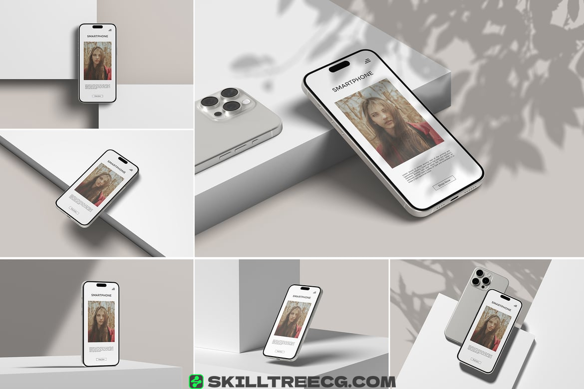 Realistic iPhone 15 Pro Max Mockup（901732）-技能树